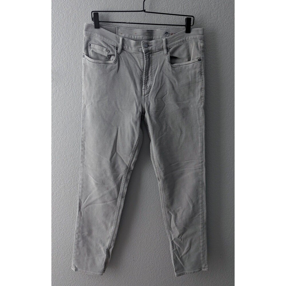 Faherty Stretch Terry 5 Pocket Pants Men's Size 33 Iron Gray Chino Trousers